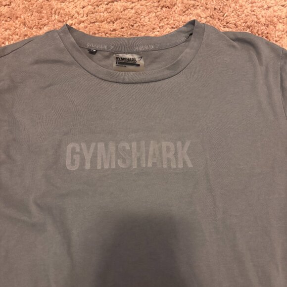 Gymshark Shirt Mens Small Muscle Fit Gray Logo Spell Out Athletic Gym Lifting - Picture 2 of 6